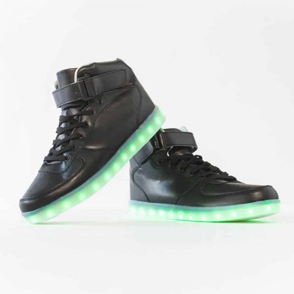 An Black Shoes Green LED