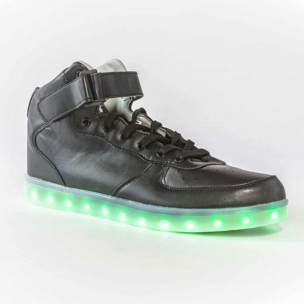 An Black Shoes Green LED