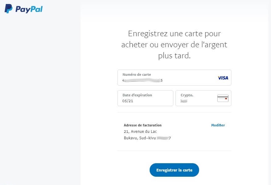 Enregistrer carte dans Paypal Comment créer un compte Paypal en Afrique gratuitement