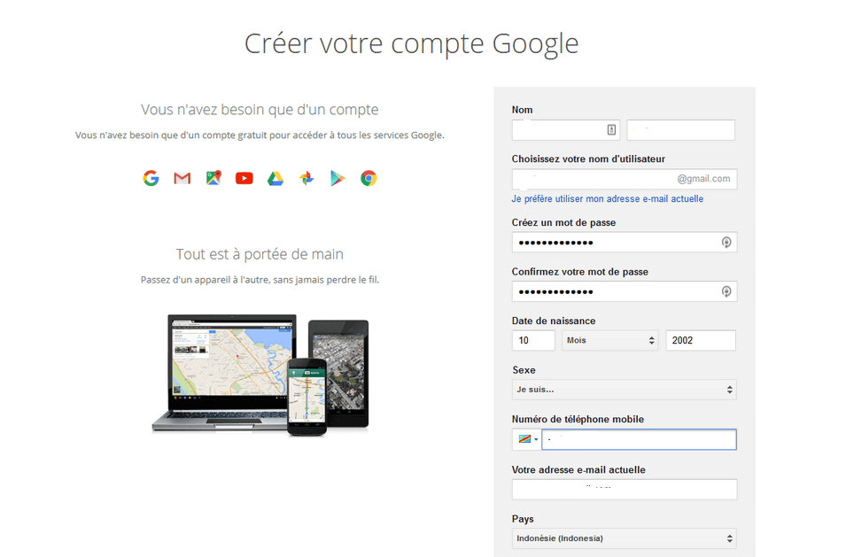 creer votre compte google Google - Comment Creer une Adresse Email Gmail Gratuite