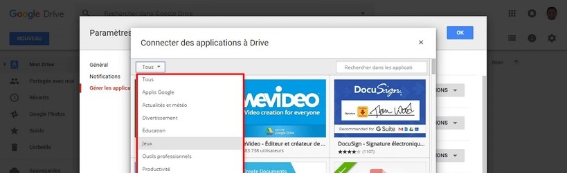 Trier applications Google Drive Comment installer et utiliser des applications dans Google Drive