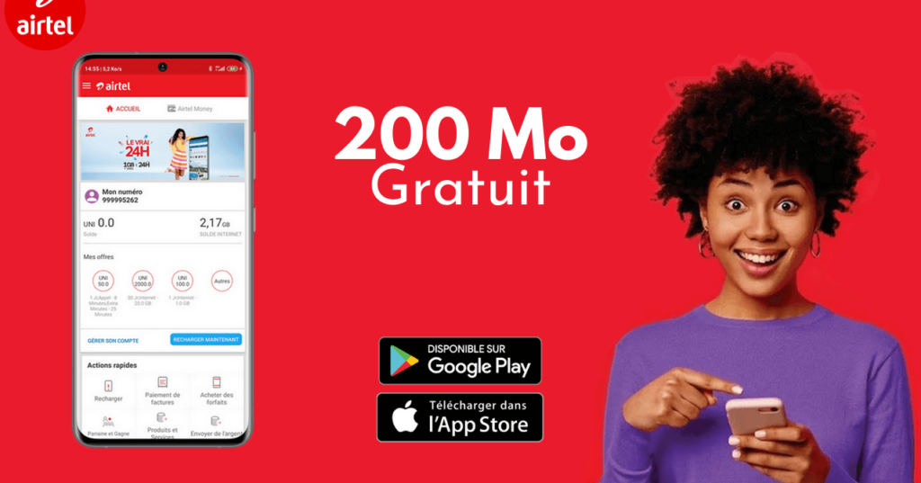 internet gratuit airtel avec l'qpplication My Airtel