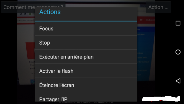 10 actions focus stop ip webcam android live