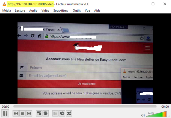 12 ip webcam vlc flux reseau