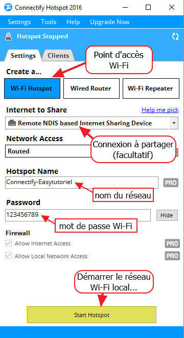 2 creer reseau local connectify ad hoc windows ip cam