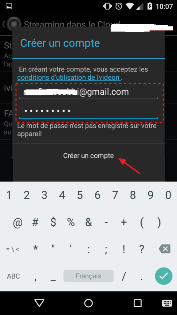 6 creer compte ivideon