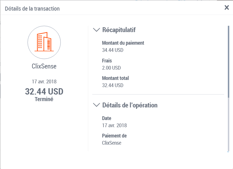 Details Transaction Payoneer ClixSense avis : J'ai Gagné Plus de 50$ + Preuve de Paiement