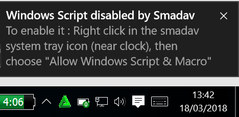 Windows Script Disabled By Smadav Comment activer l’accès à Windows Script Host sur Windows 10/8/7