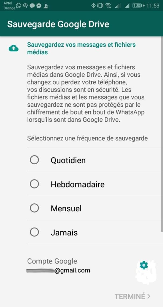 sauvegarde WhatsApp dans Google Drive Comment transférer les conversations WhatsApp vers un nouveau smartphone Android