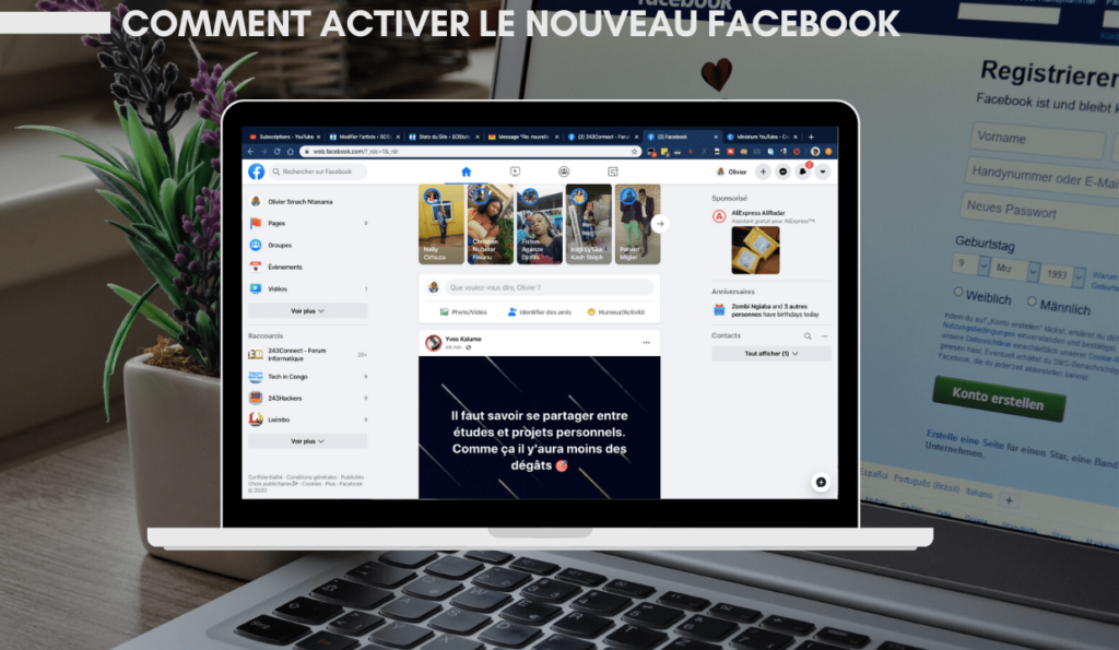 Comment Activer le Nouveau Design Facebook avec Mode Sombre