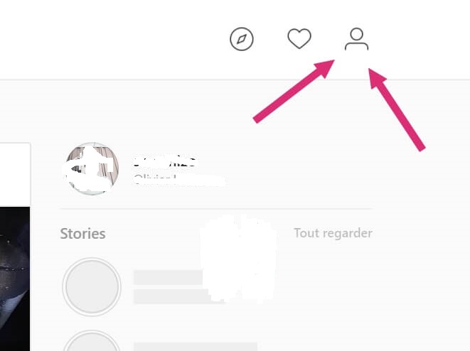 Cliquer sur le profil Instagram Comment Supprimer un Compte Instagram sur iPhone /Android /PC sans application