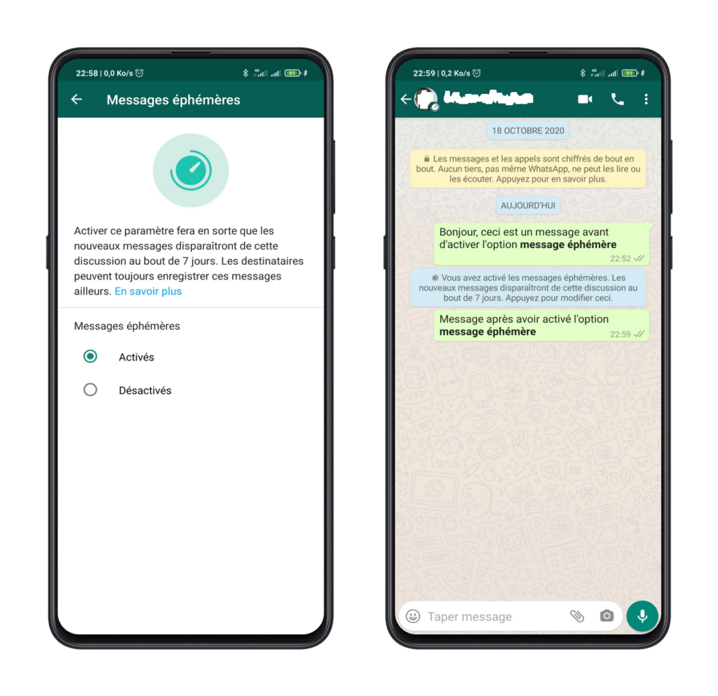 Messages Ephemeres Actives Messages Ephémères WhatsApp : Comment Les Activer et Les Envoyer