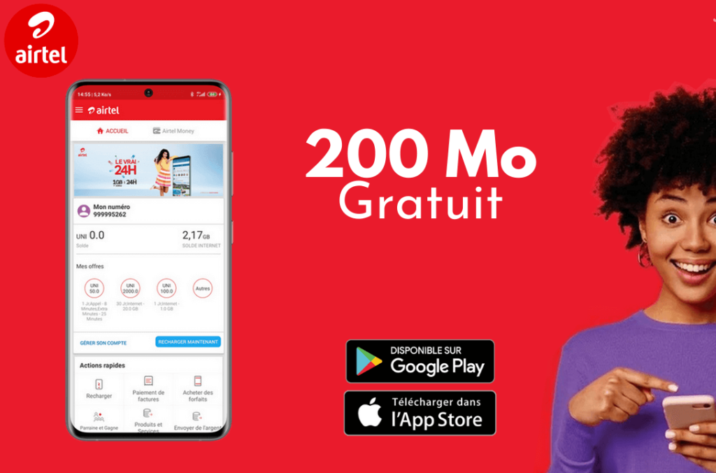 Comment Gagner 200Mo de Forfait Internet Gratuit Airtel RDC