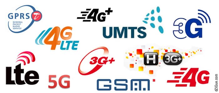 Signification et différence entre les Réseaux Mobiles : EDGE, E, 2G, 3G/3G+, H+, 4G et 4G+, LTE, 5G,...