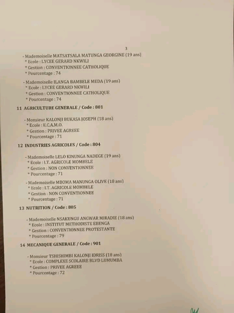 Les résultats EXETAT 2022 de Mont Amba / Kinshasa sont disponibles et consultables ici