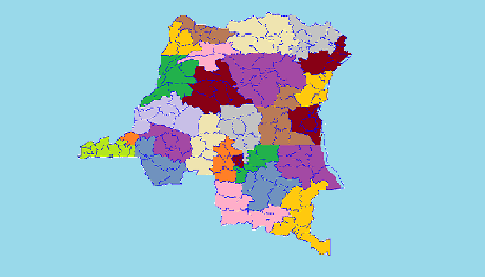 Voici les 145 Territoires de la République Démocratique du congo, RDC